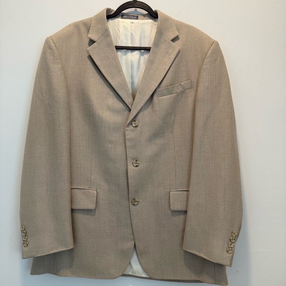 Oscar de la Renta Vintage Sport Coat Blazer in Wool Silk Blend Size 43 Regular